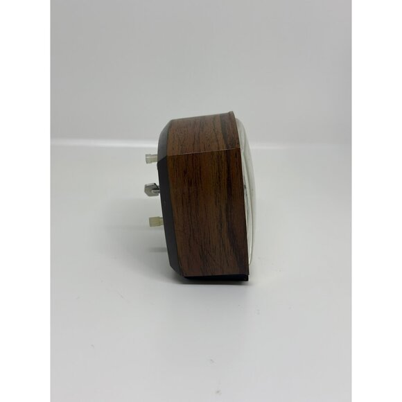 VTG Westclox Alarm Clock Made In USA Retro Square Woodgrain Finish NOT WORKING - Picture 4 of 10